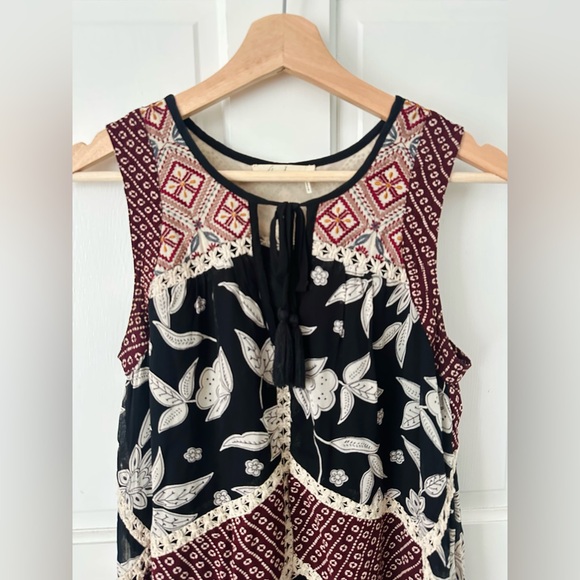 Anthropologie Floreat Grasslands Midi Dress Boho Embroidered Floral Size 2 - Picture 5 of 15